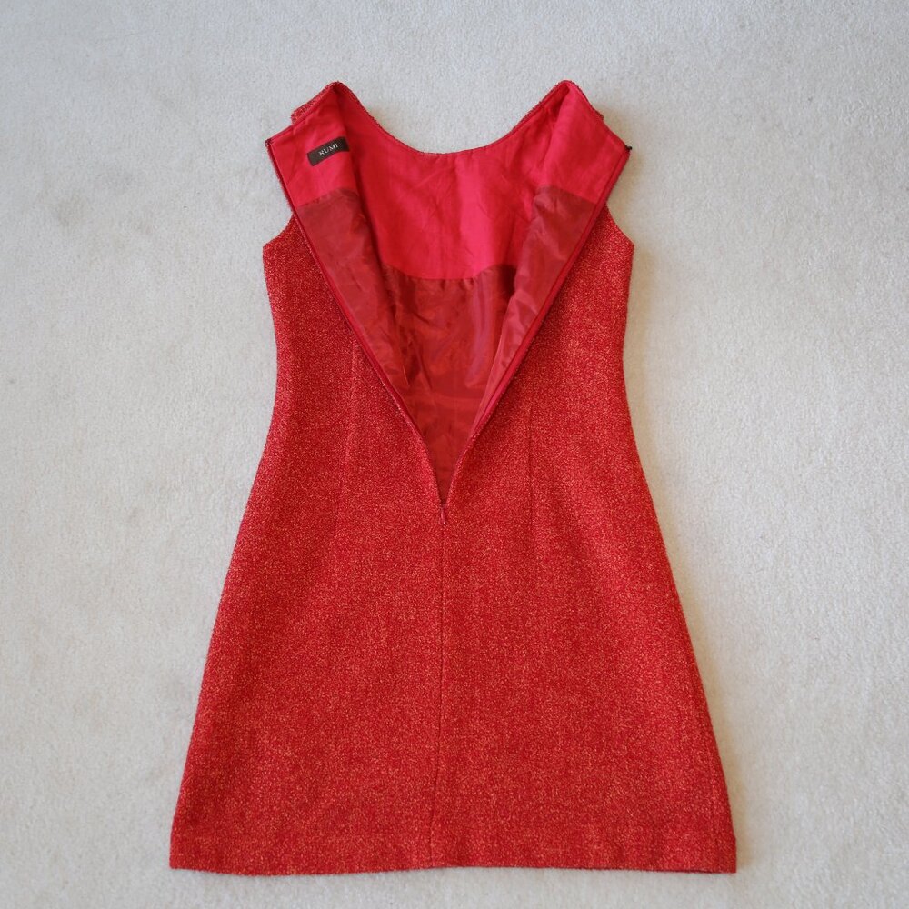 Beautiful vintage RUMI Tweed Wool blend A line mini dress made in Japan XS/S - Picture 3 of 7